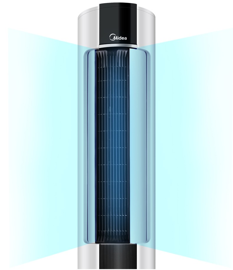 美的（Midea）电风扇单冷5L ACA10XBR 遥控 冷风扇遥控 家用 办公 制冷塔扇 无叶空调扇落地循环扇