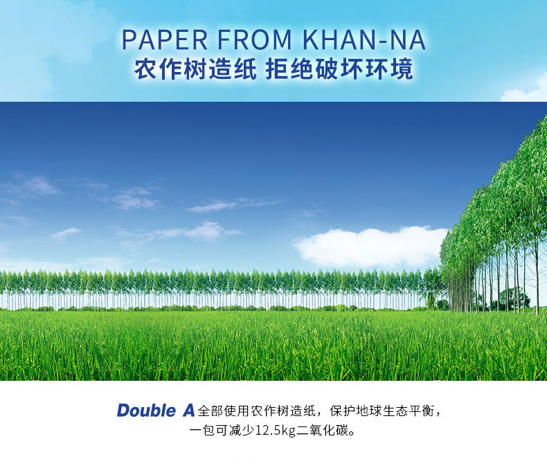 Double A 70g A4 复印纸500张/包电脑打印纸 进口复印纸 5包/箱（2500张）