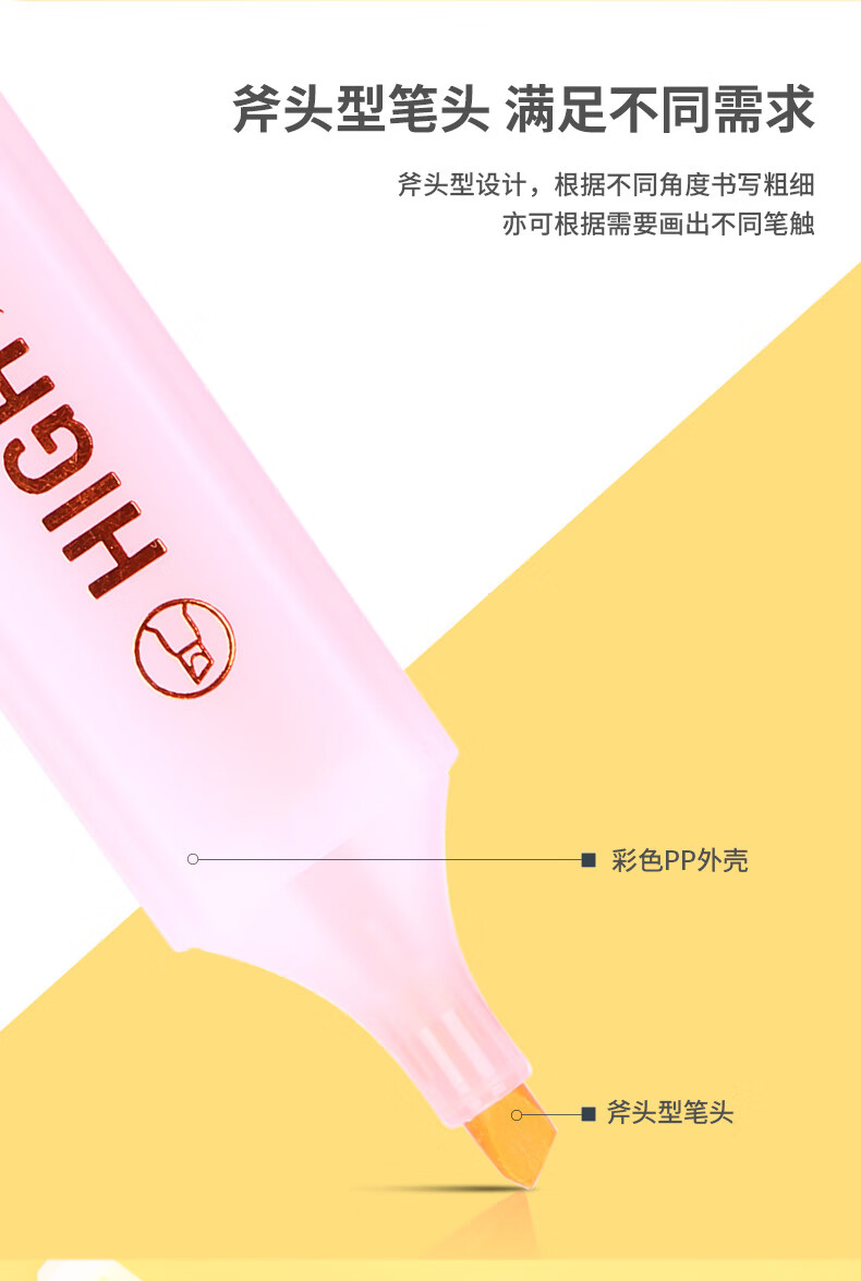 得力（deli）荧光笔套装6色荧光笔套装水性记号笔涂鸦笔荧光笔重点标记笔套装(混)(6支/袋) 5袋装S628