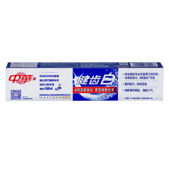 中华牙膏健齿白套装 炫动果香\/薄荷味清新口气155g200g可选 清新薄荷155g*2支