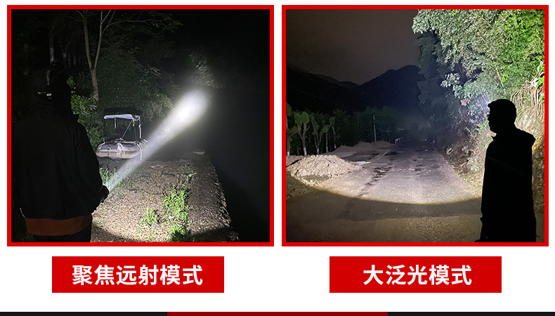神鱼 SHENYU 手电筒强光远射可充电便携式变焦超亮防水户外家用应急照明灯SY1012