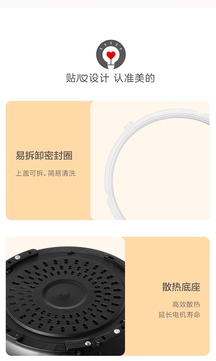 美的（Midea）电压力锅大容量双胆高压锅饭煲饭锅家用3-10人 双胆5L大容量丨MY-YL50M3-752（MY-YL50M132）