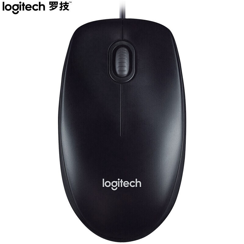 罗技（Logitech）M90有线光电鼠标 电脑笔记本家用鼠标 左右手通用对称鼠标 黑色