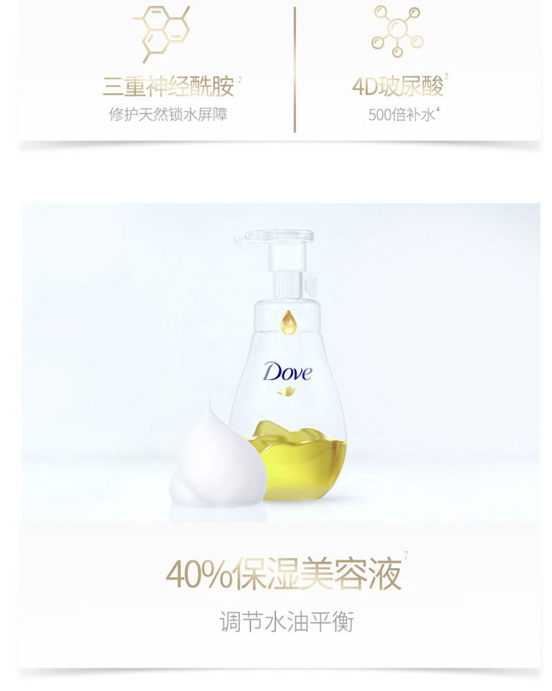 多芬植沐浴乳恬静茉莉香500GX1+身体磨砂乳霜石榴籽和乳木果298GX1+水嫩洁面泡泡160MLX1