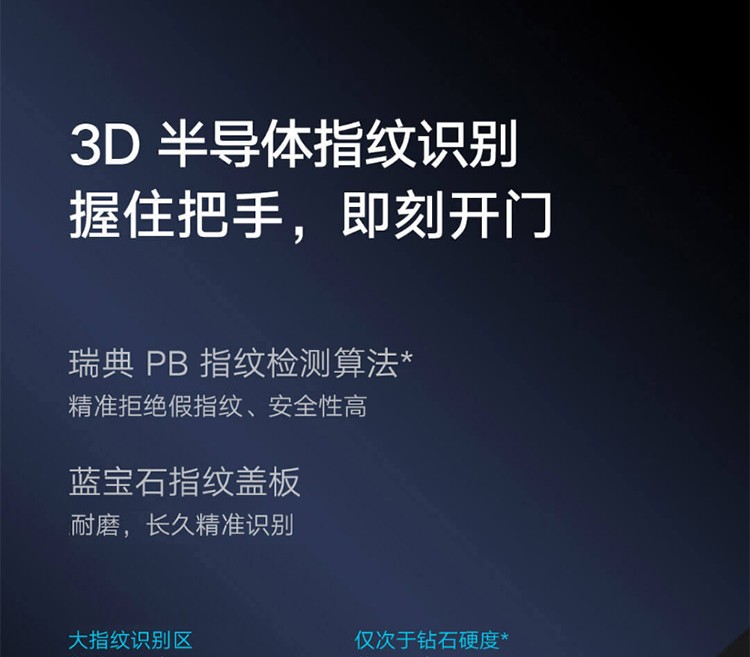 米家 小米（MI）智能门锁Pro指纹锁防盗门家用电子门铃功能全自动公司密码电子锁 小米智能门锁 Pro 碳素黑