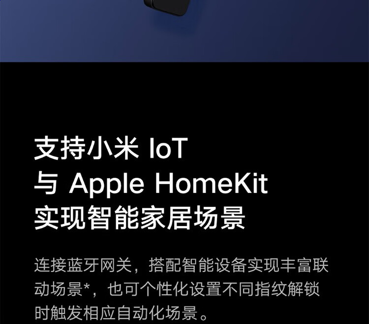 米家 小米（MI）智能门锁Pro指纹锁防盗门家用电子门铃功能全自动公司密码电子锁 小米智能门锁 Pro 碳素黑