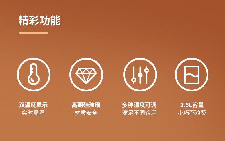 大宇（DAEWOO）家用宿舍大容量学生宿舍用开水瓶壶DYSP-25F01