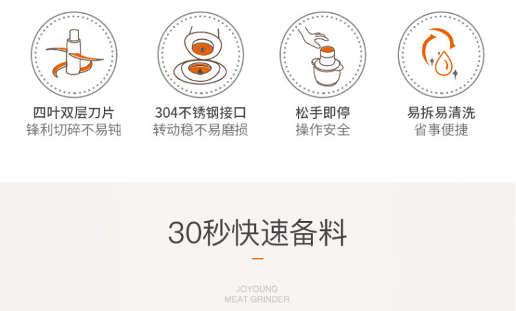 九阳（Joyoung）1.2L 玻璃杯搅拌机 绞肉机 四叶双层刀片 一机多用S12-A1 厨房好帮手