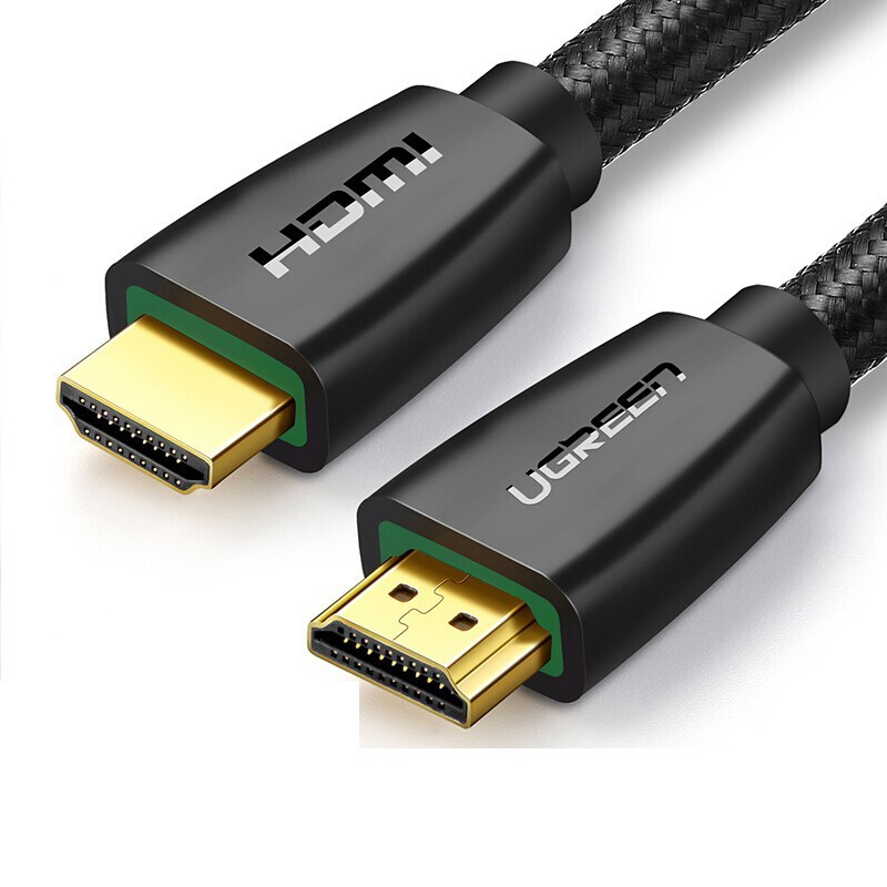 绿联（UGREEN） HDMI线2.0版 4k数字高清线 3D视频线 笔HD118 黑色带编织网 5m 40412