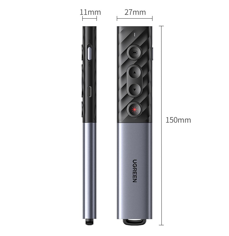绿联（UGREEN） 投影翻页笔 LP270 激光笔 80136 PPT多媒体课件教学演讲笔 电子教鞭 红外无线遥控