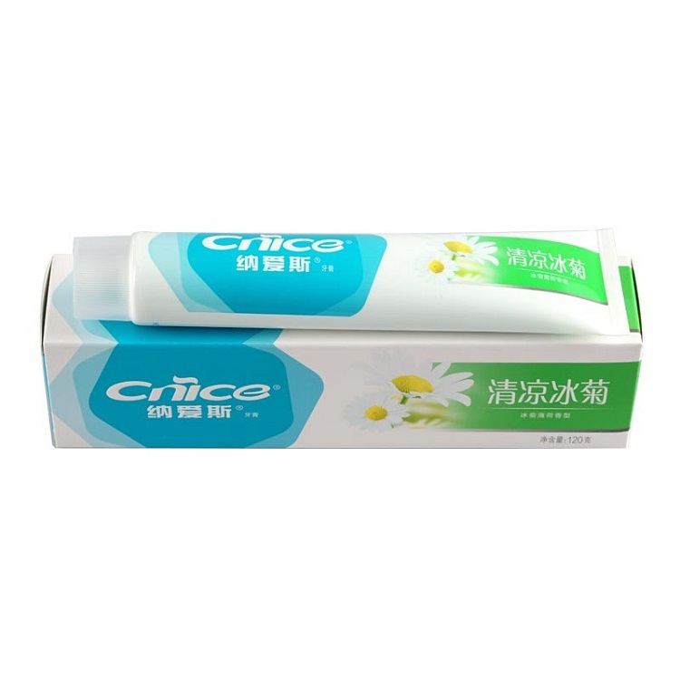纳爱斯牙膏清新口气120g防蛀牙护龈去牙垢清凉冰菊牙膏（2支装）