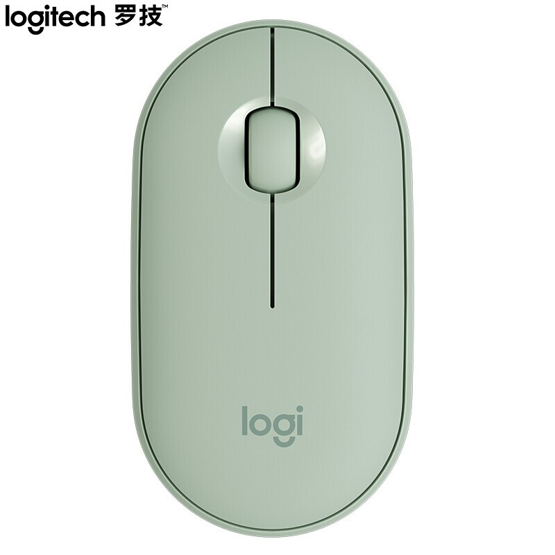 罗技（Logitech）Pebble鹅卵石 鼠标 无线蓝牙鼠标 办公鼠标 便携鼠标 对称鼠标 薄荷绿