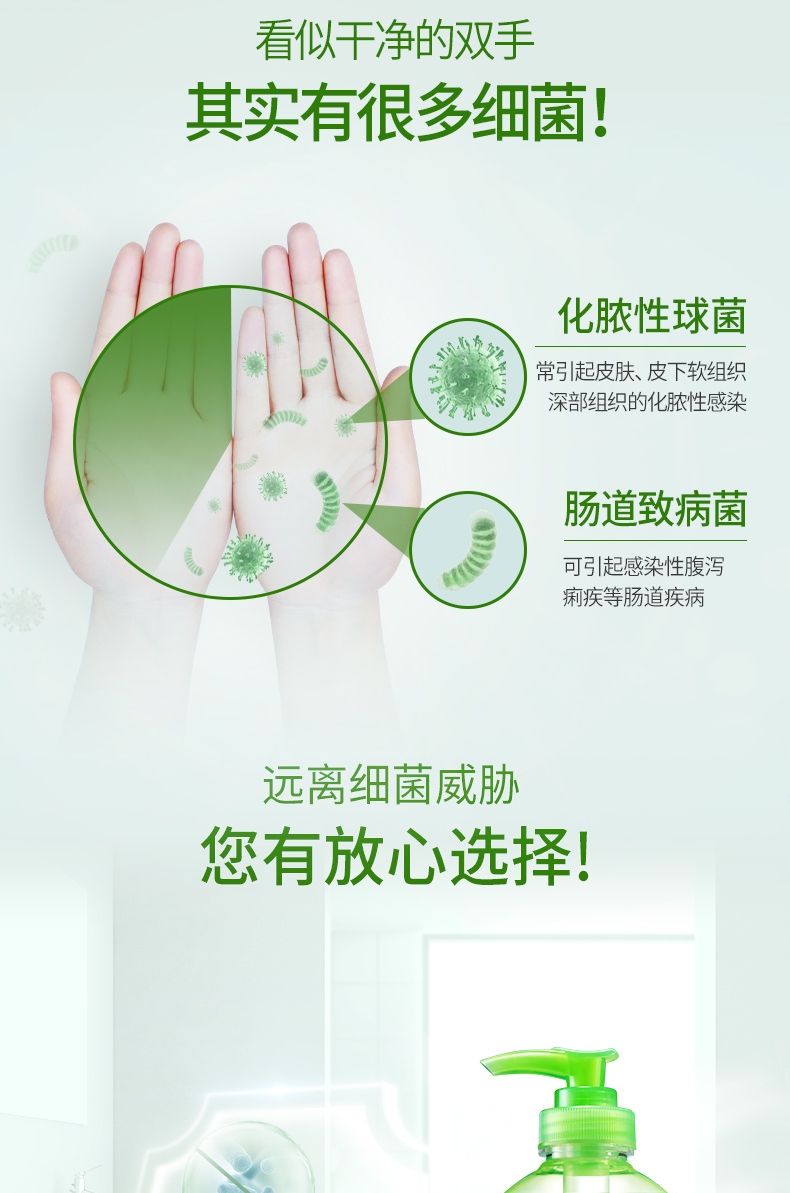 蓝月亮芦荟抑菌洗手液500g
