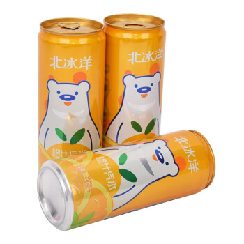北冰洋 橙汁汽水碳酸饮料330ml*24听/箱