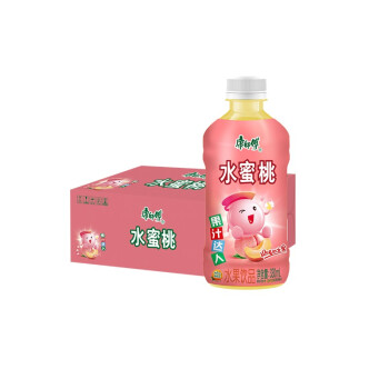 康师傅 夏日饮品清茶饮料饮料整箱 水蜜桃汁 330ml*12瓶