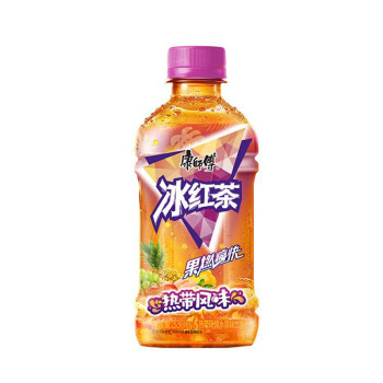 康师傅 夏日饮品清茶饮料饮料整箱 热带风味冰红茶12*330ml