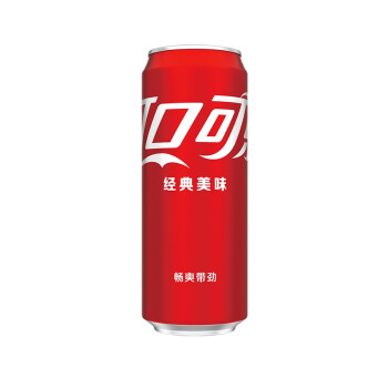 可口可乐汽水 碳酸饮料 330ml*24罐 半塑包