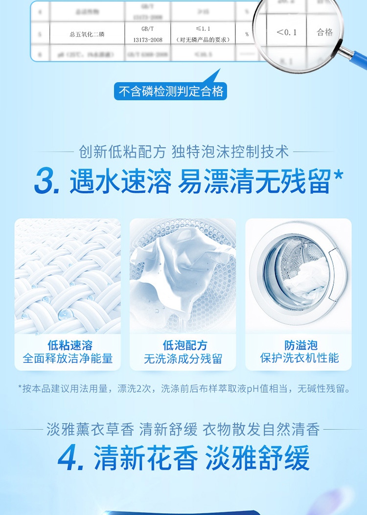 蓝月亮亮白增艳洗衣液500g亮白薰衣草袋*5