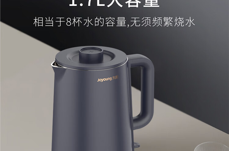 九阳（Joyoung）1.7L无缝内胆双层锁温防烫家用电热水壶 热水壶 W6310  烧水壶