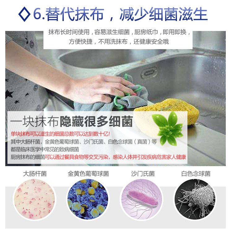 幸福阳光 吸油纸厨房 厨房用纸卷纸吸水纸 加厚擦手纸 厨房纸巾 2层*76节*8卷(整箱销售)