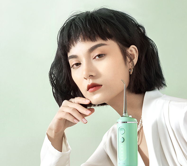 素士 SOOCAS 便携冲牙器 高频脉冲 水牙线 洗牙器 立式香氛洁牙器 W3F果木绿