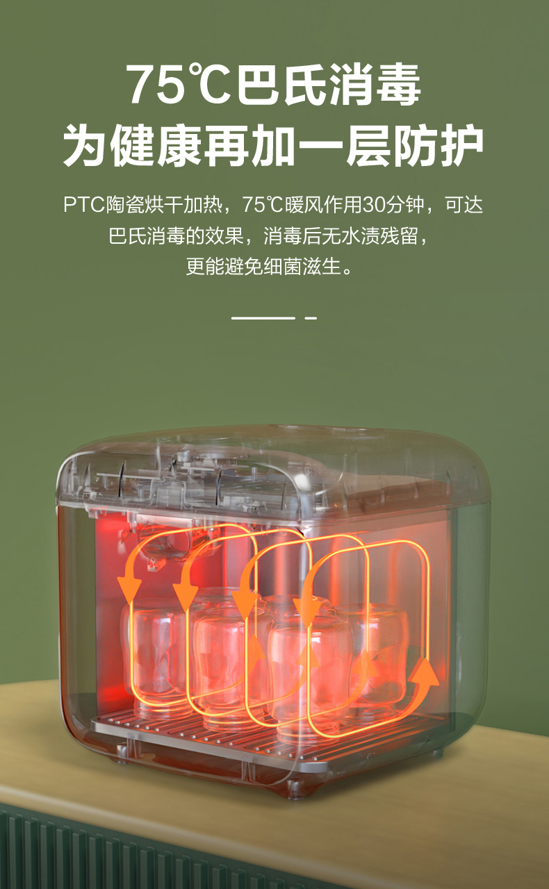 海尔（Haier）内衣内裤衣物消毒机 婴儿奶瓶消毒柜带烘干机二合一紫外线玩具用品碗筷消毒器 HBS-U202