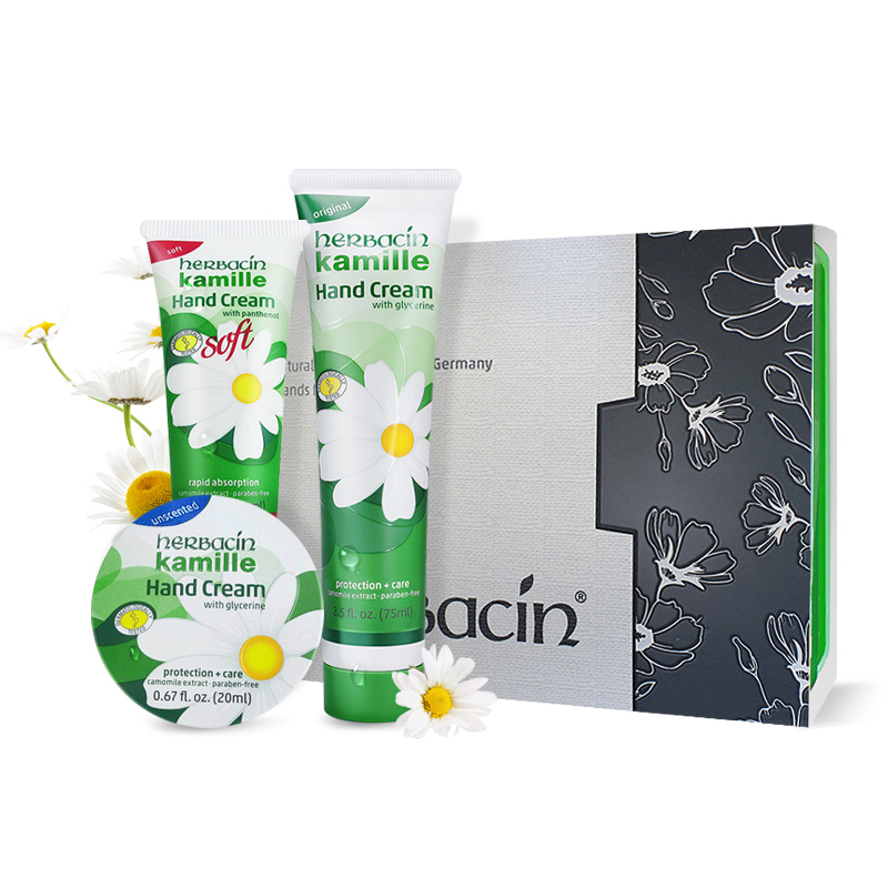 HERBACIN小甘菊经典护手礼盒-国王湖（新经典75ml+新经典20ml+清爽20ml）