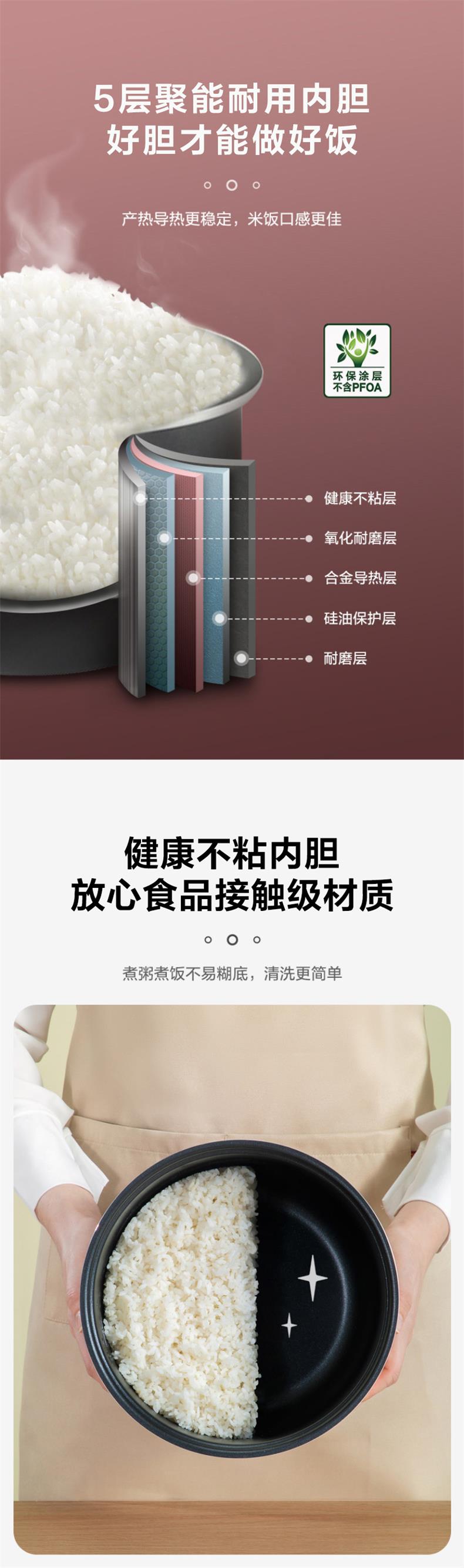 苏泊尔（SUPOR）电饭煲电饭锅4升智能家用大容量多功能煮饭锅电饭锅 SF40FC396