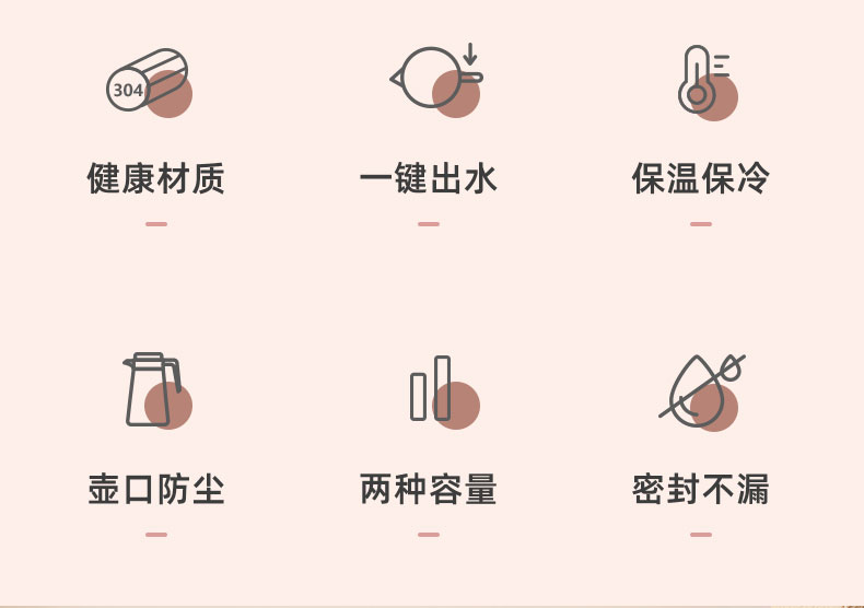 苏泊尔（SUPOR）家用真空保温壶·晶韵系列 2L*摩卡金 KC20AP1