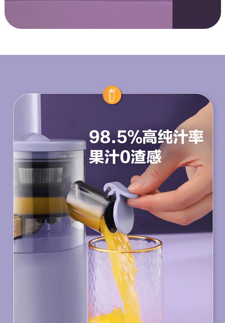 澳柯玛（AUCMA）迷你原汁料理机 螺旋挤压出汁 迷你便携 AKLL-81LY7