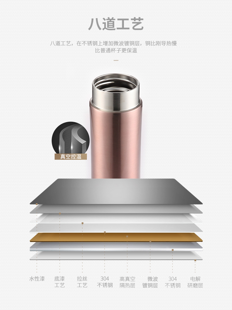 哈尔斯雅系列真空保温杯学生儿童便携保温壶水杯茶杯子HW-350-32