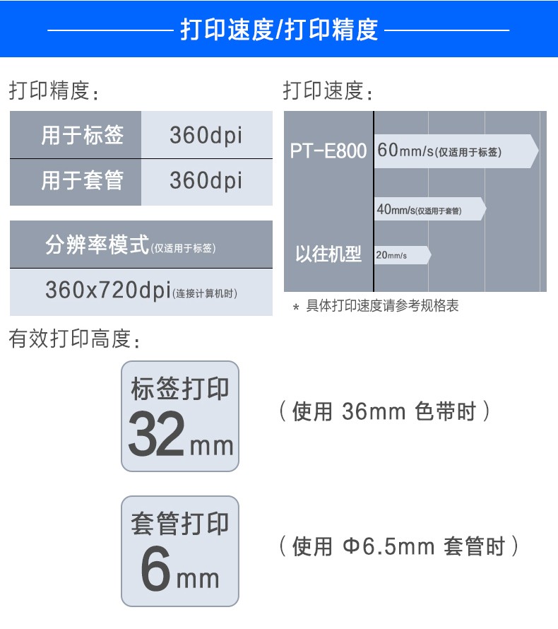 兄弟（brother）PT-E800系列标签纸线号机 热缩管号码管打印机标签机 PT-E800TK（可单机或连电脑打印）