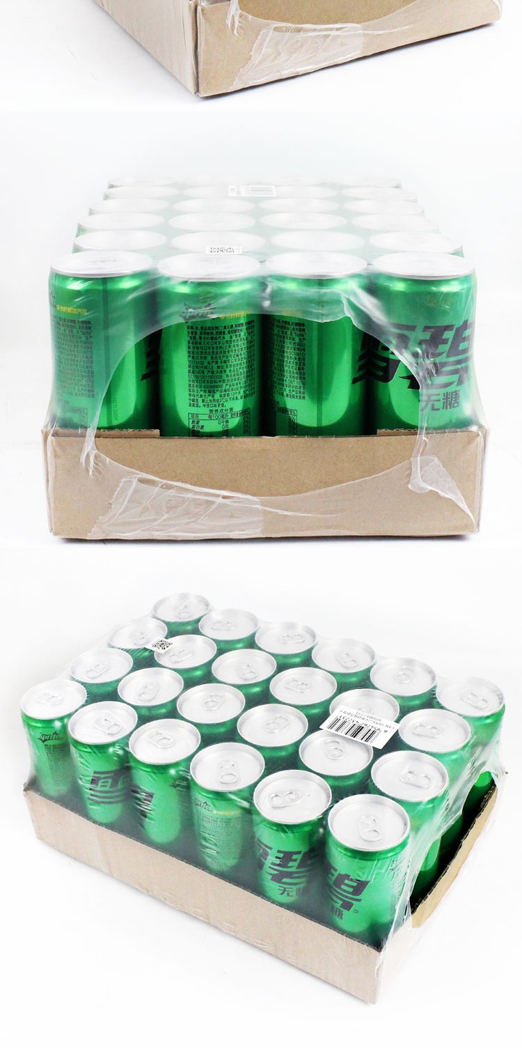 雪碧 零卡无糖汽水碳酸饮料330ML*24半塑包罐装