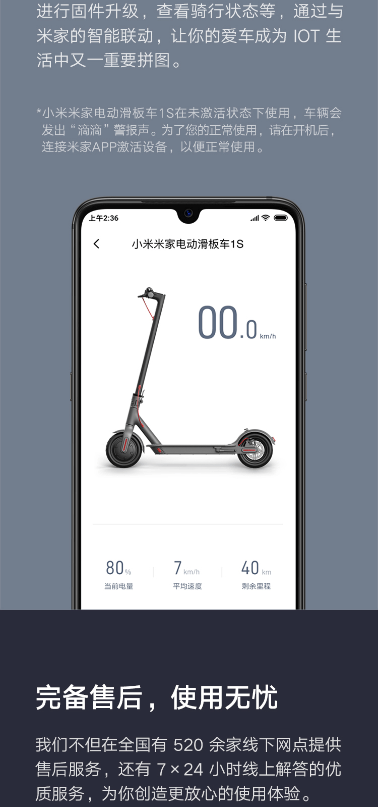 小米米家电动滑板车1S