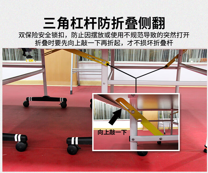 双鱼（DOUBLE FISH）乒乓球桌室内乒乓球台家用家庭可折叠移动式兵兵球桌案子