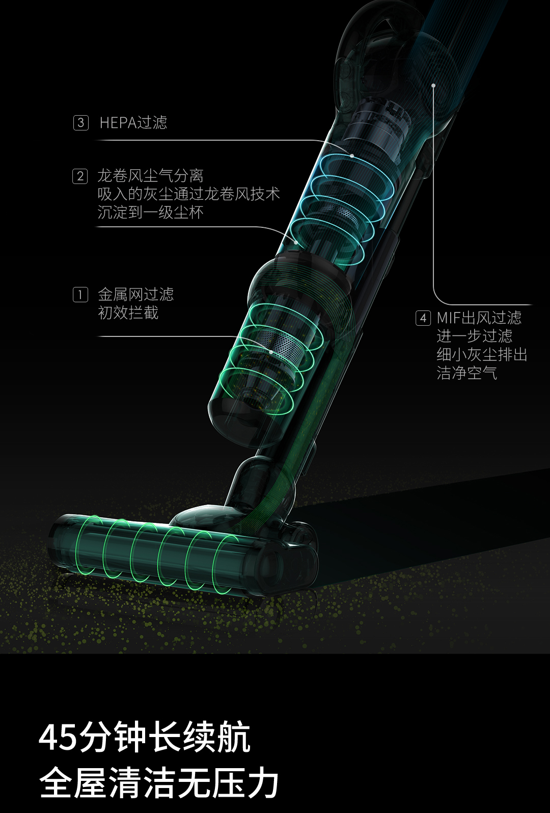 莱克（LEXY）无线吸尘器 M11Air 立式无线吸尘器 家用手持多功能吸尘器 160AW 持久续航45分钟