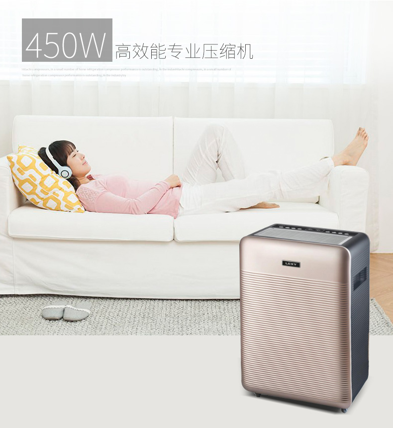 莱克（LEXY）除湿机DH350 除湿机 家用大风量 净化型 地下室 除潮 吸湿器 抽湿机 干衣机