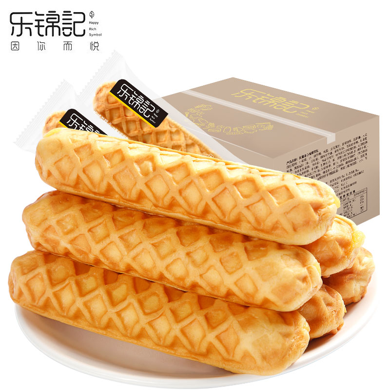 乐锦记夹心小面包办公室营养早餐休闲点心零食乳酪注心撕棒肉丝味700g