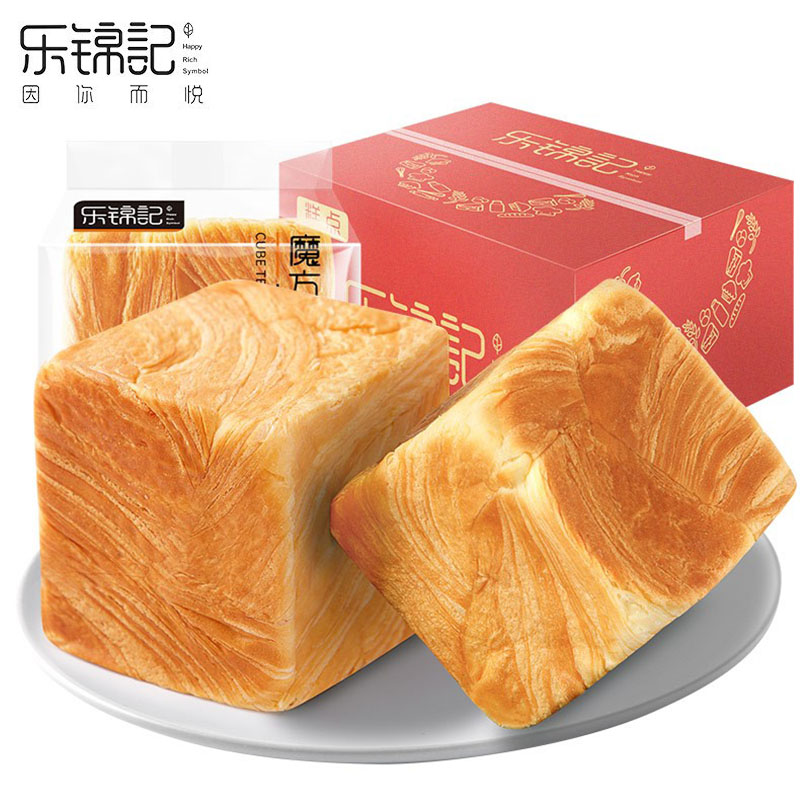 乐锦记魔方生吐司早餐代餐营养小面包魔方吐司500g