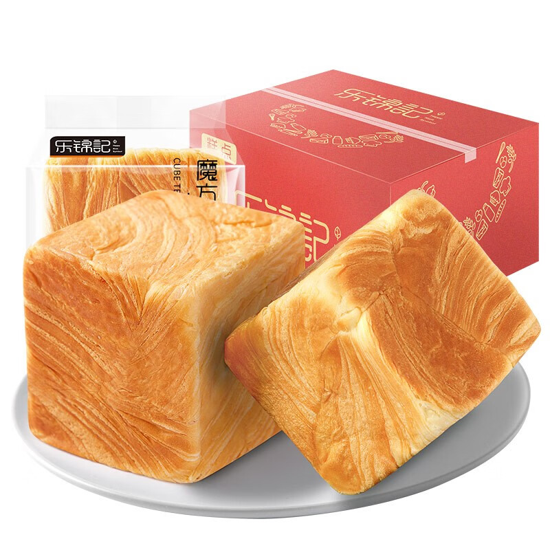 乐锦记魔方生吐司早餐代餐营养小面包魔方吐司500g