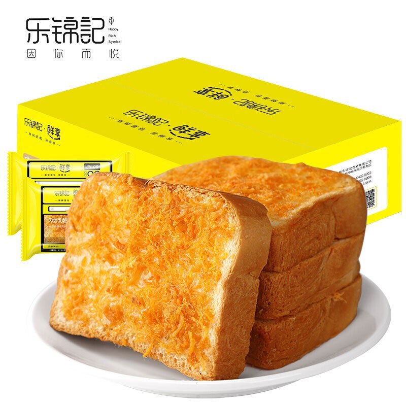 乐锦记早餐小面包夹心早餐小零食肉丝乳酪鲜吐司700g