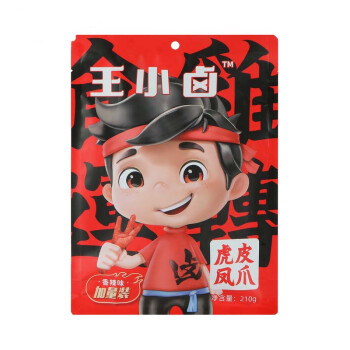 王小卤虎皮凤爪 香辣味210g 鸡爪2袋装 网红零食休闲食品熟食