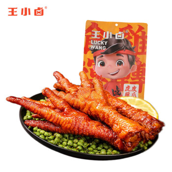 王小卤虎皮凤爪 卤香味105g 鸡爪3袋装 网红零食休闲食品熟食