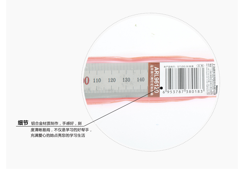 晨光（M&G）钢尺 不锈钢毫米直尺300mm 学生办公绘图测量直尺 ARL96120  5把装