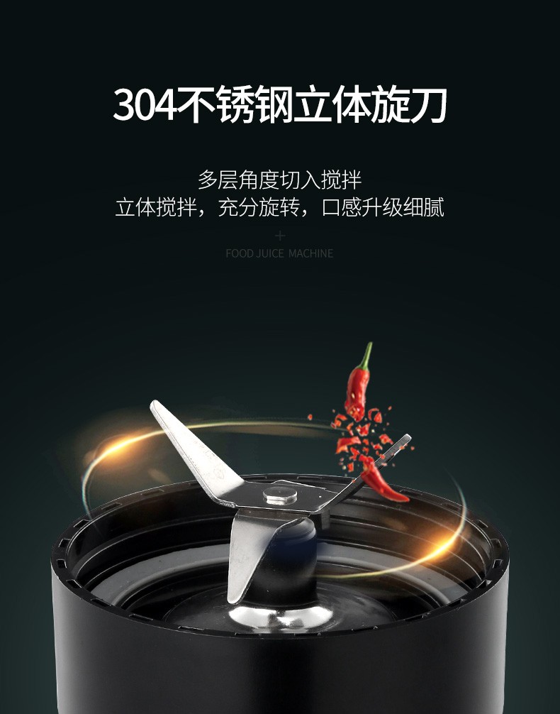 康佳（KONKA）料理机 果汁机 研磨机 分体设计 304不锈钢立体旋刀 DZ200