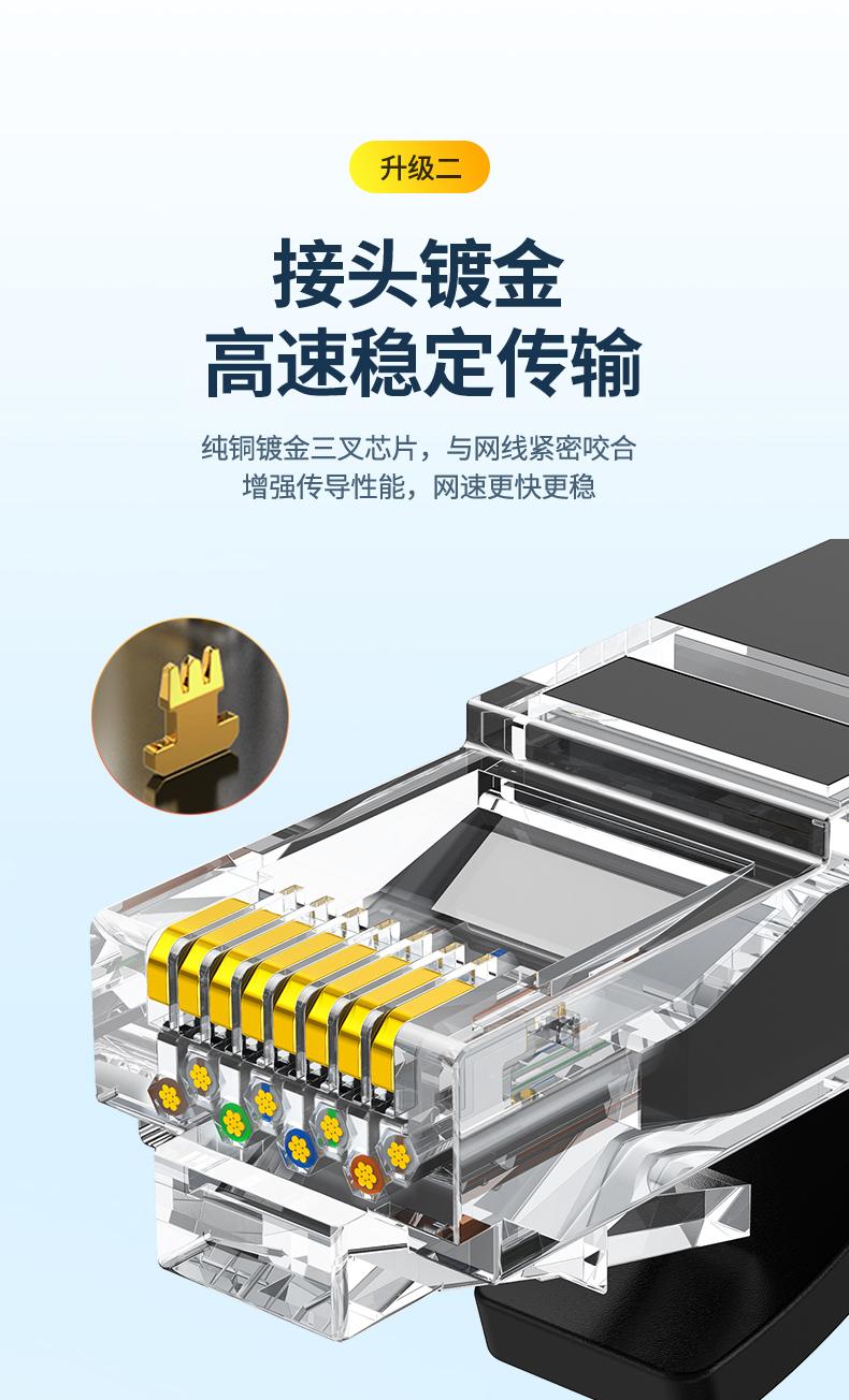 绿联（UGREEN）六类CAT6类网线 千兆网络连接线 成品网线 黑色 30米 50182