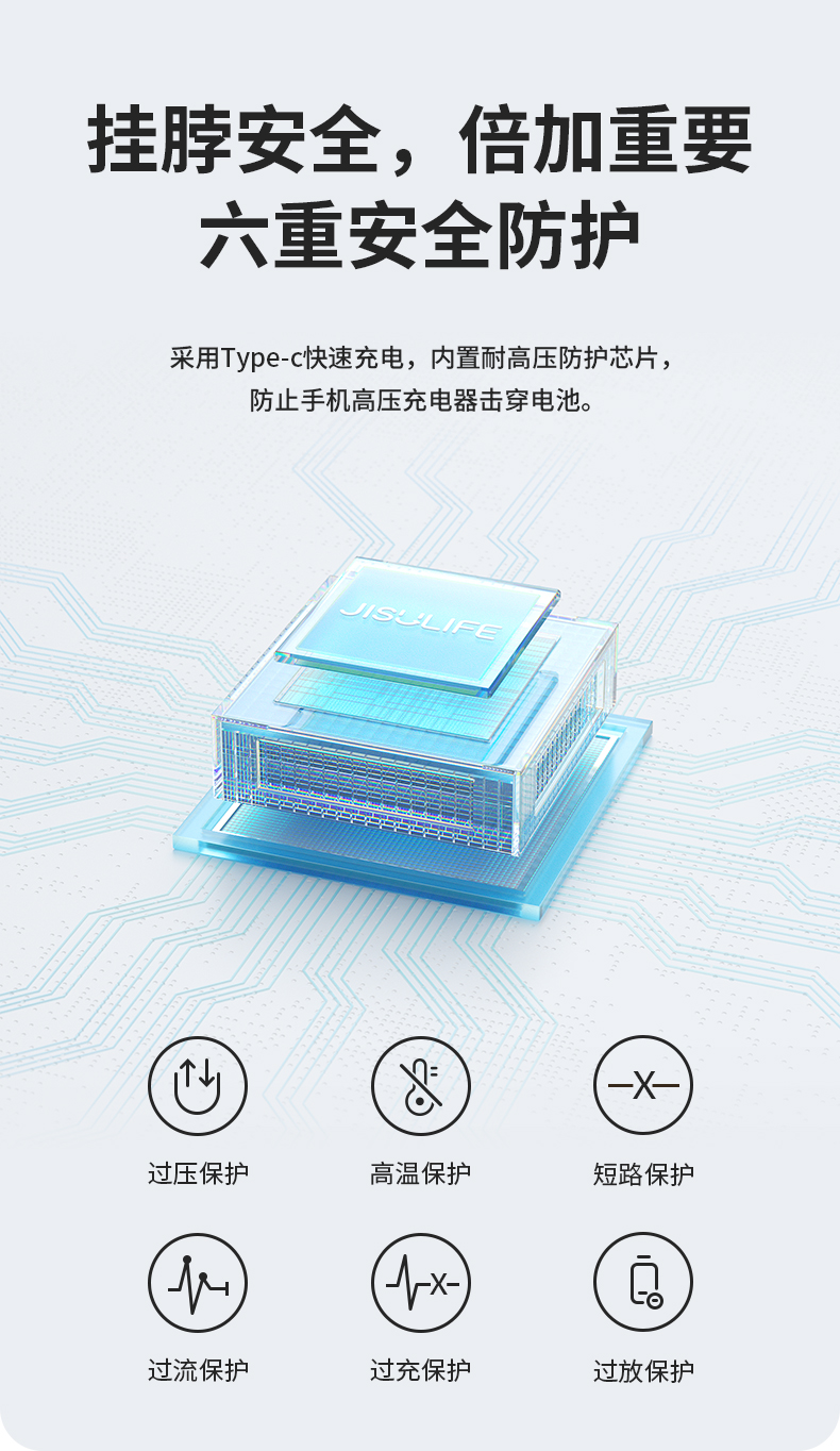 几素（JISULIFE）挂脖风扇随身便携式小型迷你小风扇无叶挂脖子挂颈懒人usb充电户外电风扇 FA35