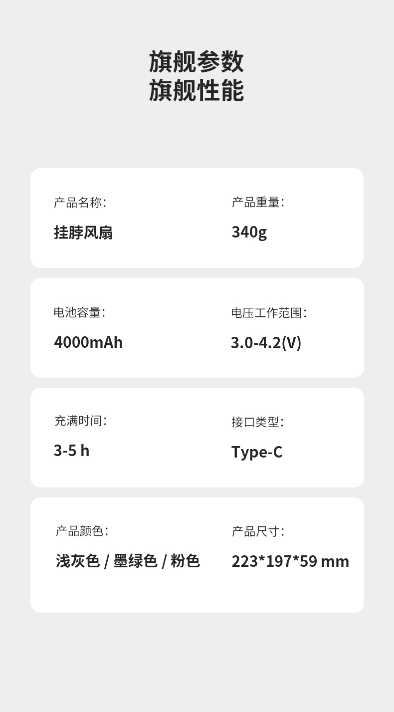 几素四核挂脖风扇便携式随身制冷无叶小型迷你USB可充电户外厨房儿童大夏天涡轮小电扇FA12R