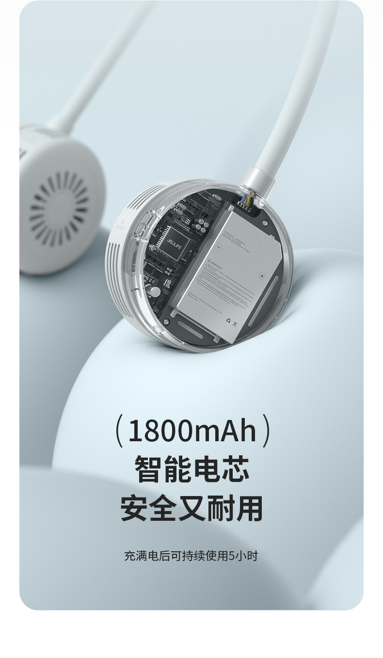 几素挂脖小风扇usb可充电迷你小型随身可爱便携式无叶静音挂颈脖FA25