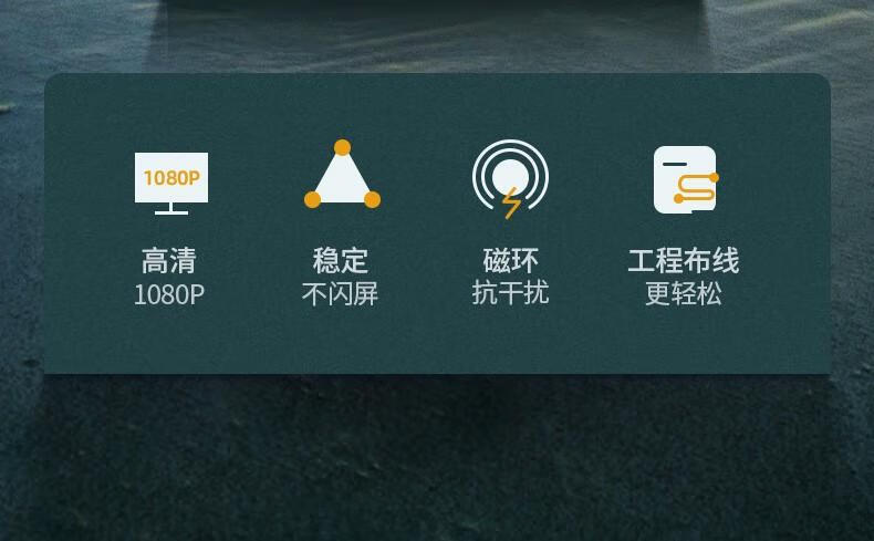 绿联（UGREEN）VGA线高清工程级3+9线芯 公对公双磁环 10米视频连接线